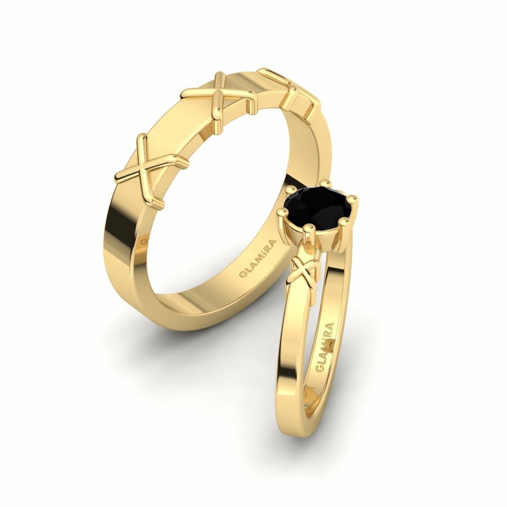 Black Sapphire Ring Pleasant Beauty SET