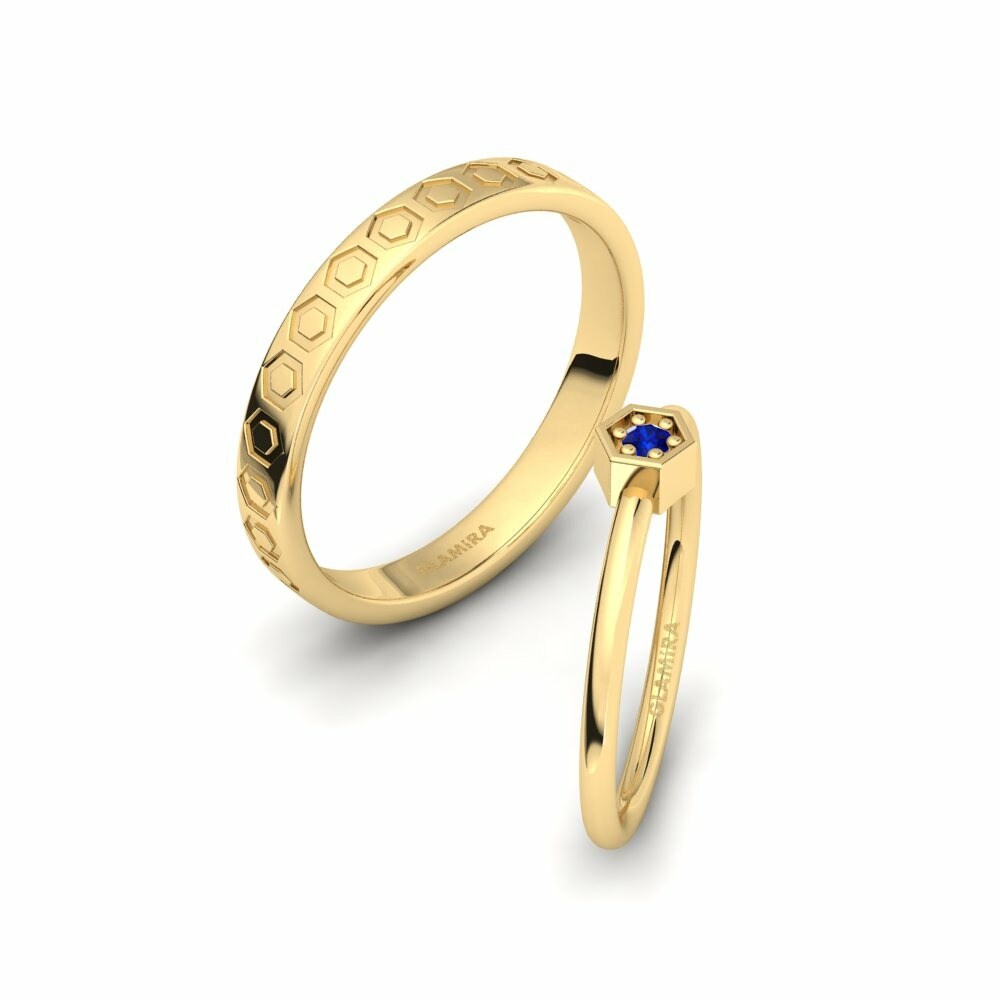 Sapphire Ring Pleasant Shine SET