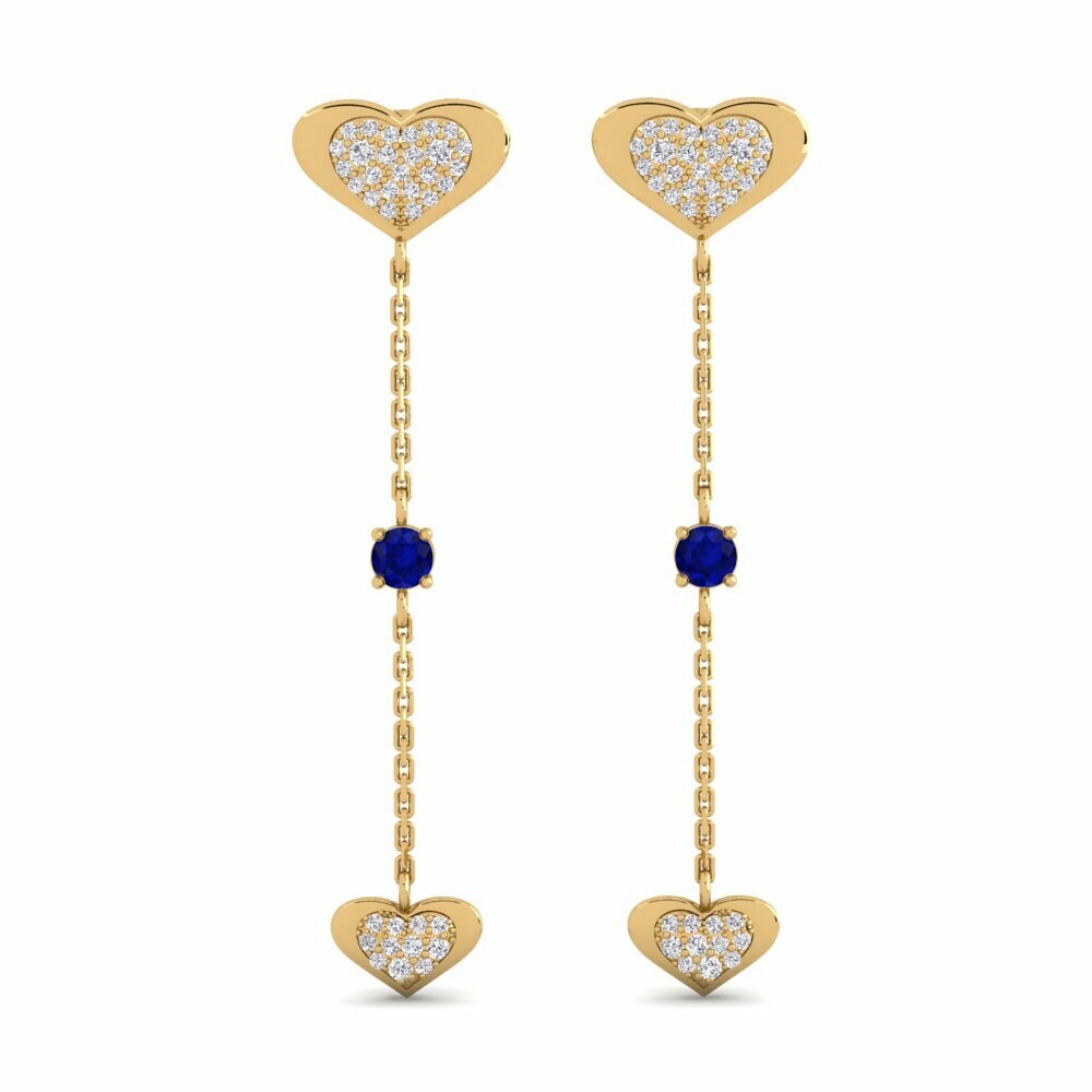 Saphir Boucle d'oreille femme Pofekel