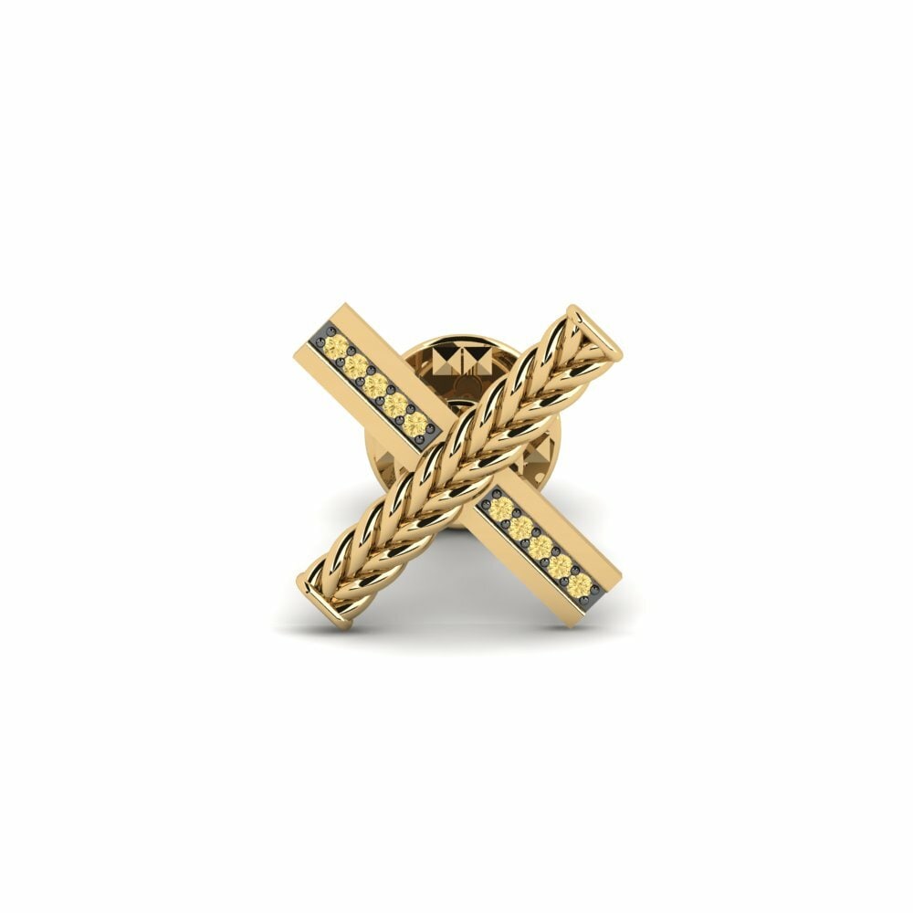 Yellow Diamond Tie Clip Poissy