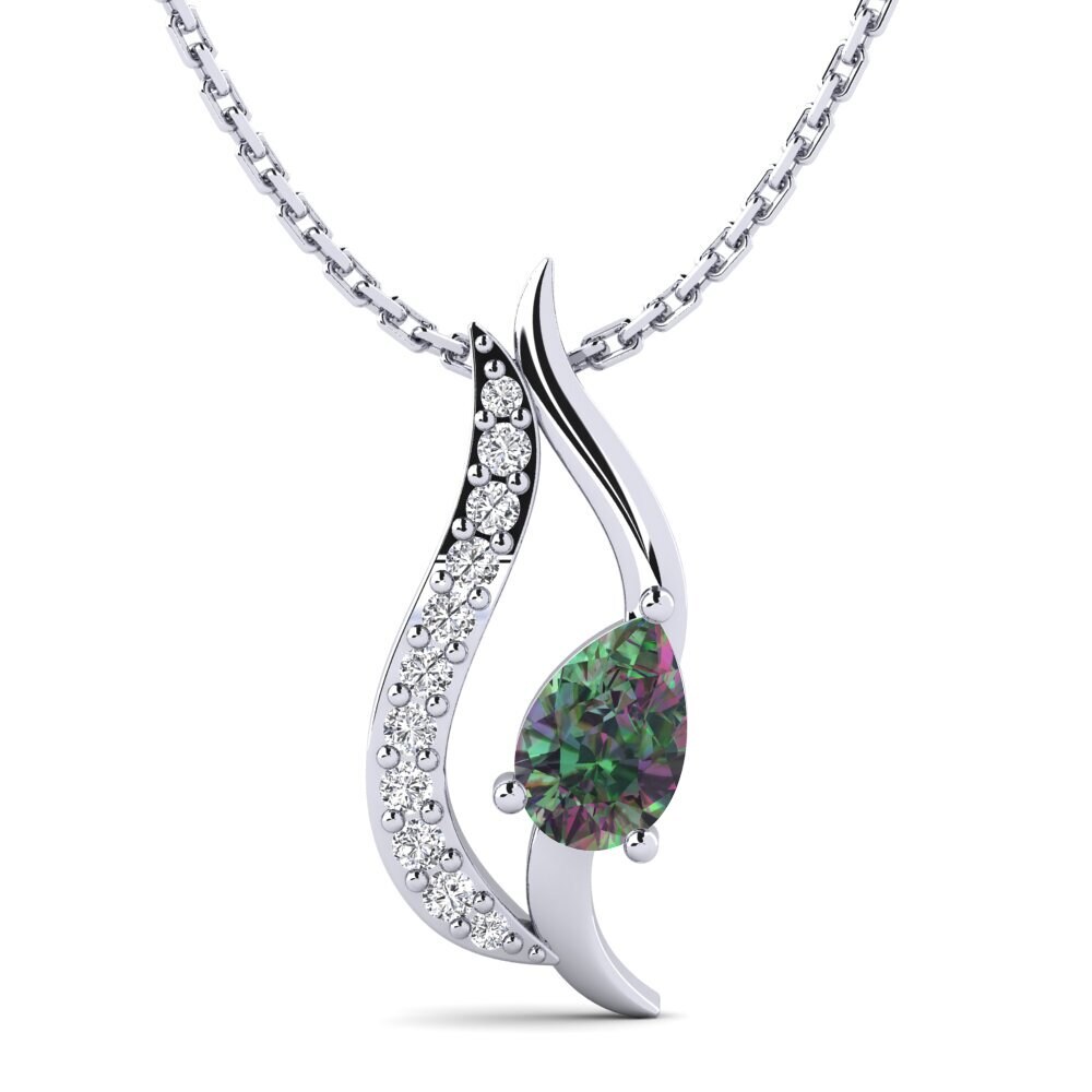 Pear Mystic Topaz Women's Pendant Polona