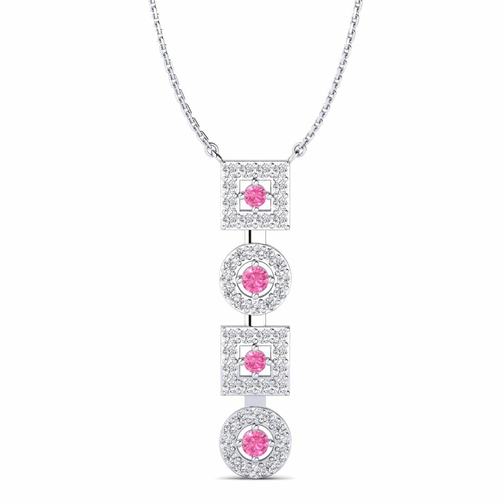 Pink Sapphire Women's Necklace Polymnia