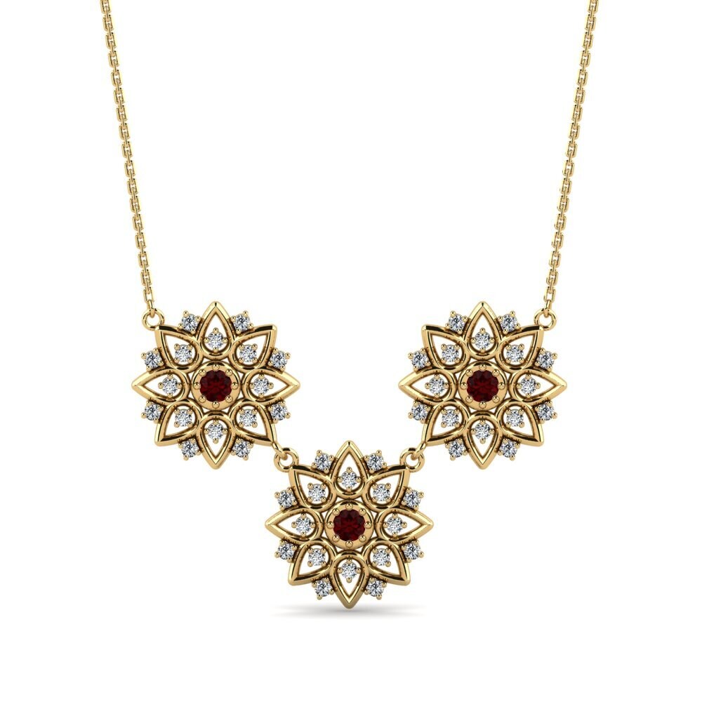 Garnet Women's Necklace Pomel