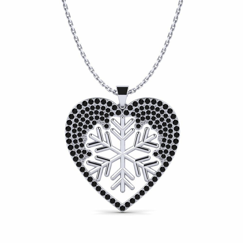 Snowflake Black Diamond Necklaces