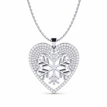 Snowflake White sapphire Necklaces
