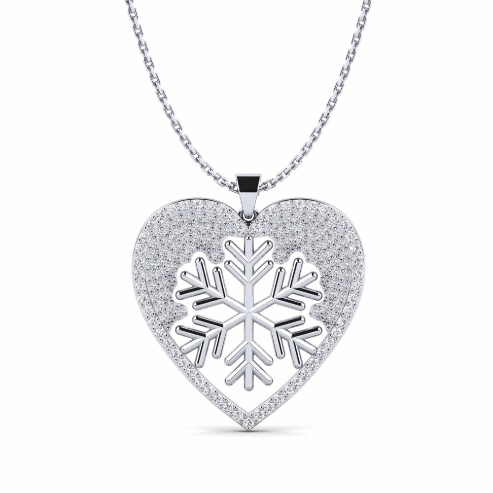 Halsketten Snowflake Labor-gezüchteter Diamant