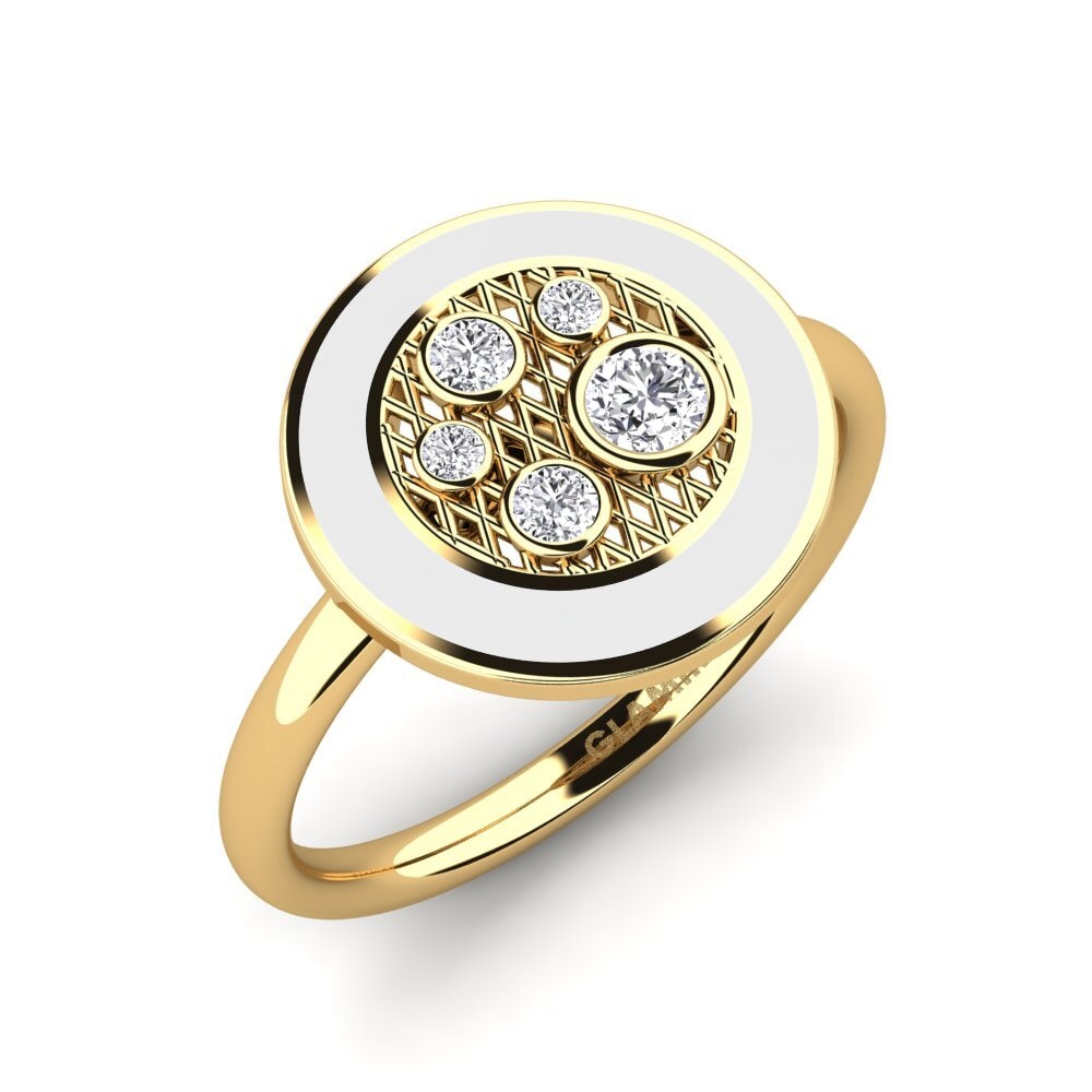 Or Jaune 18k Bague Poovey
