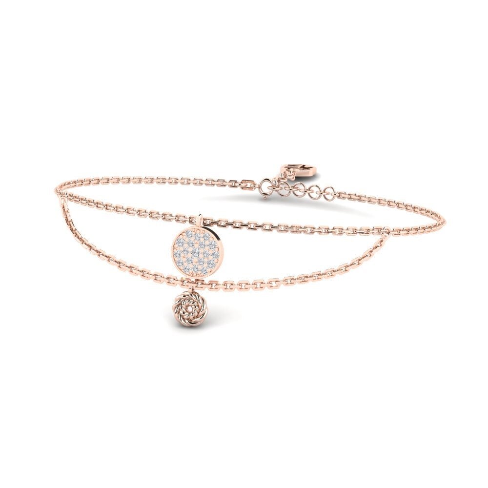 Or rose 14k Diamant Bracelet pour femme Poppins