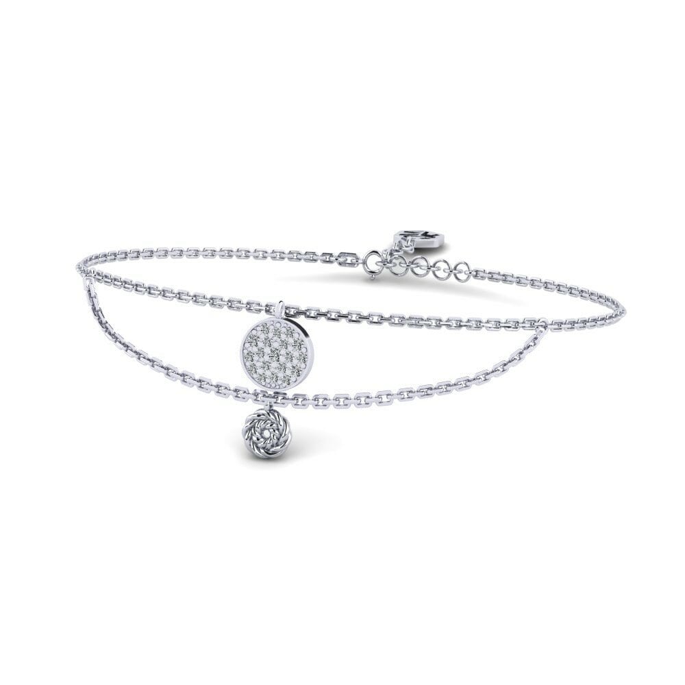 Palladium 950 Zircone Bracelet pour femme Poppins