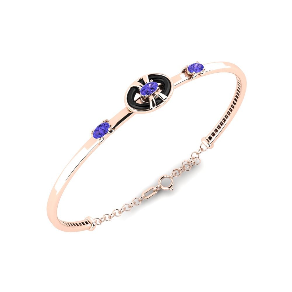 9ct Rose Gold Tanzanite Women's Bracelet Pouncy