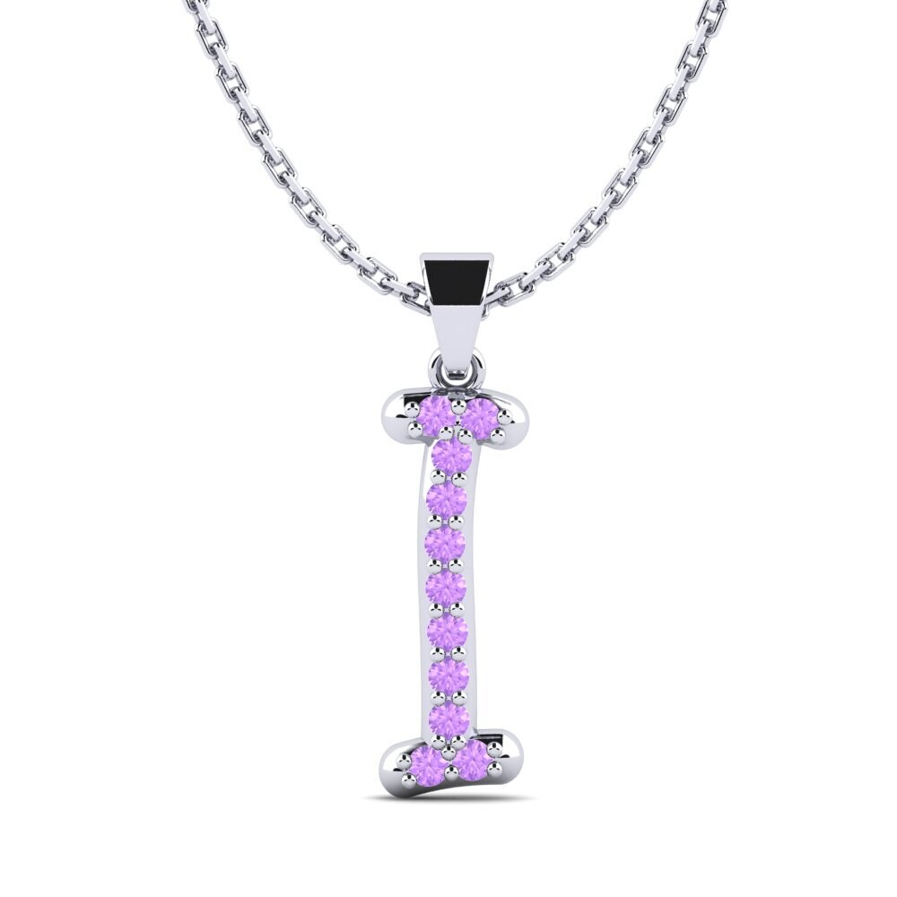 Weißgold 585 Amethyst Damen anhänger Pracdett - I