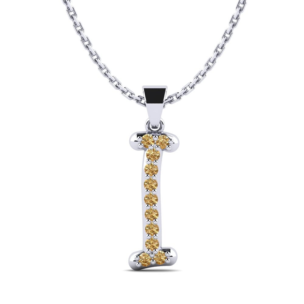 Weißgold 750 Brauner Diamant Damen anhänger Pracdett - I