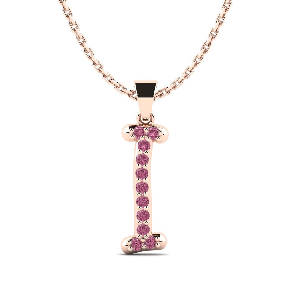 Rotgold 375 Rhodolit-Granat Damen anhänger Pracdett - I
