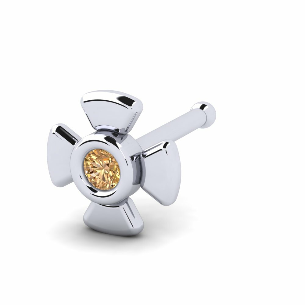 Bruine Diamant Neus Pin Pradip