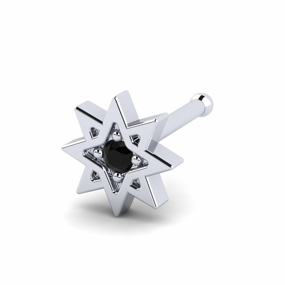 Black Diamond Nose Pin Prata