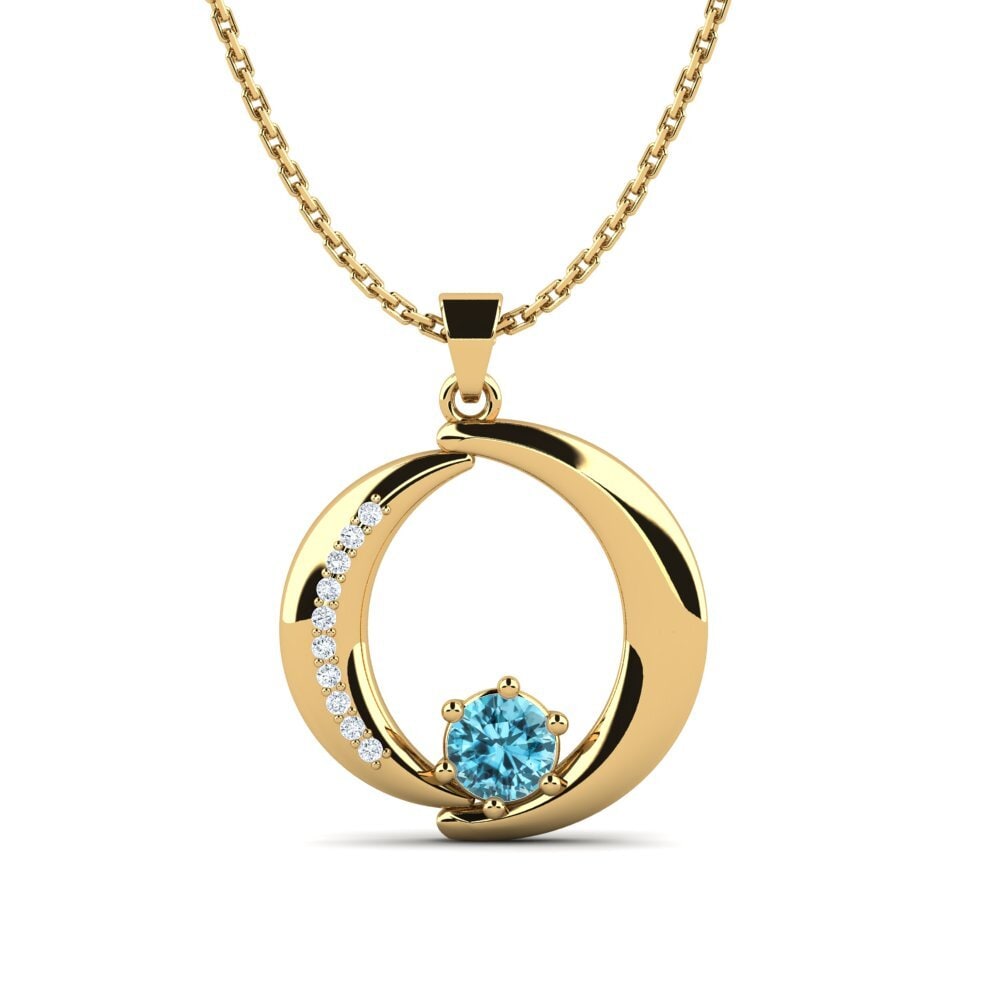 Blue Zircon Women's Pendant Pratima