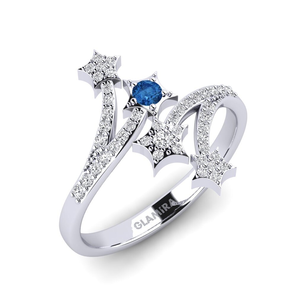 Dunkelblauer Zirkonia Ring Praxis