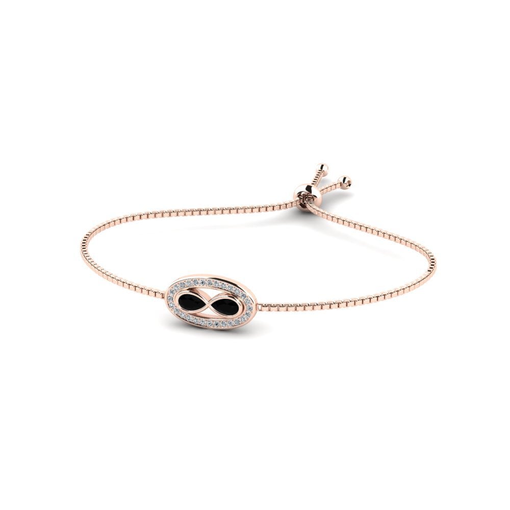 Pera Diamante negro Pulsera Preas