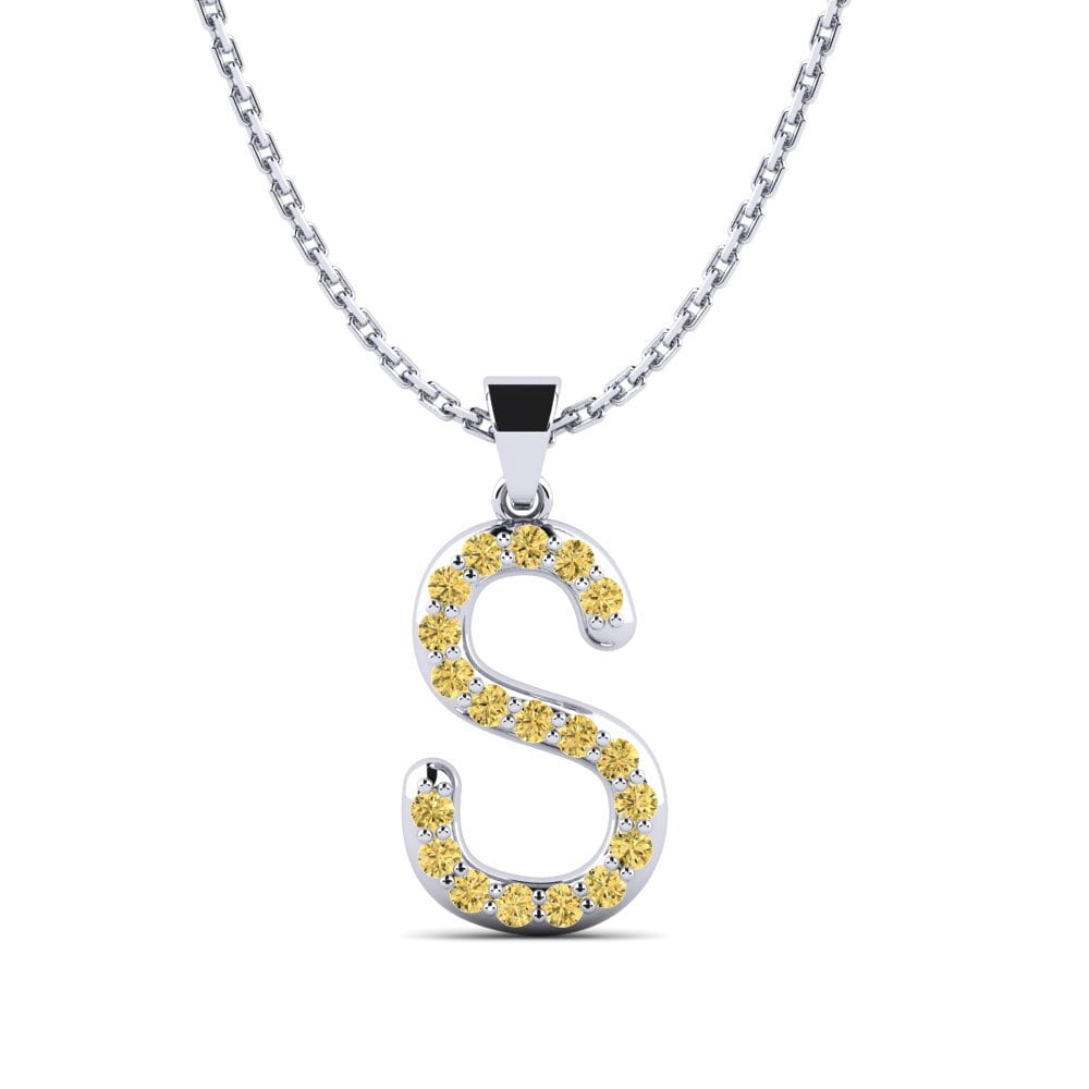 Gele Diamant Dames Hanger Prected