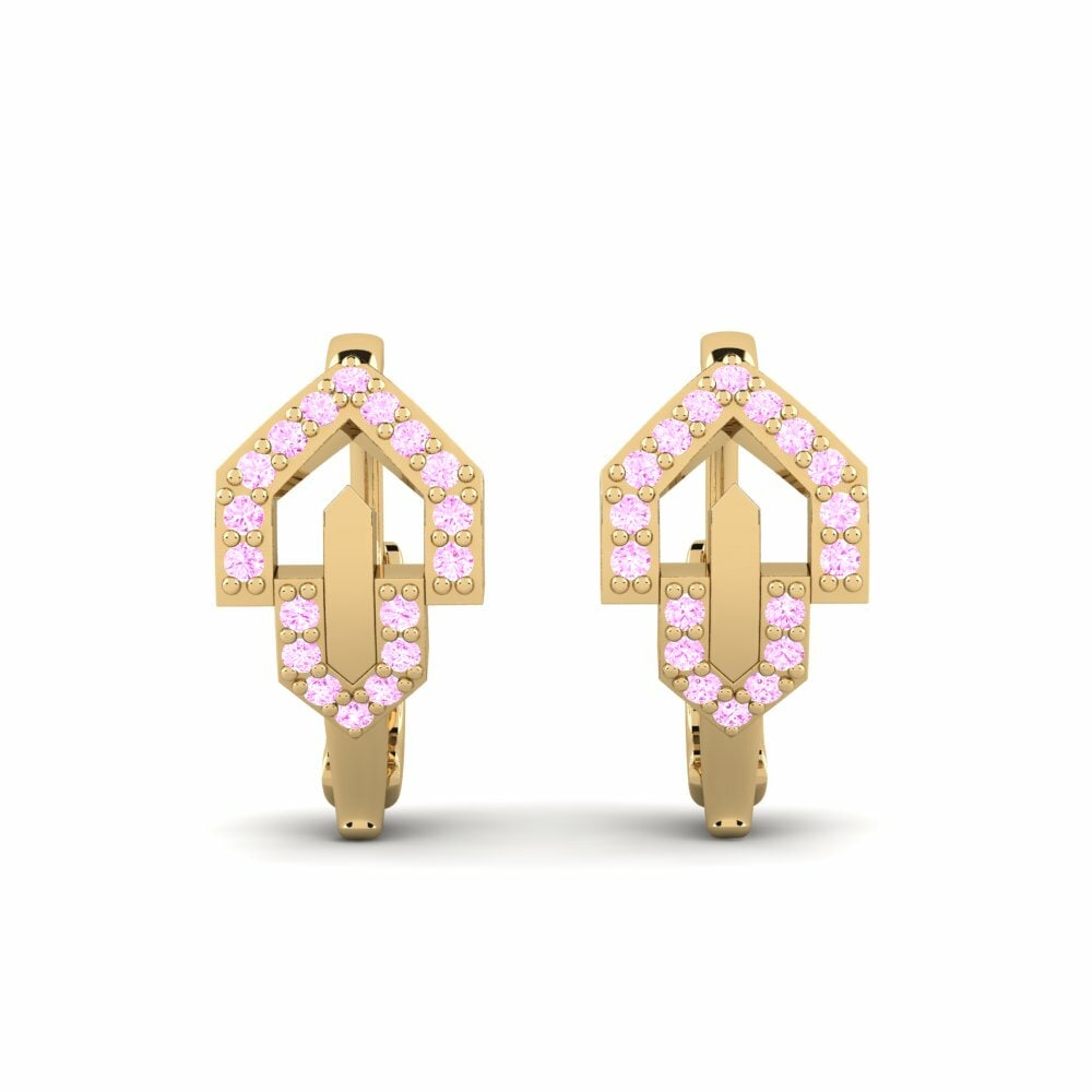 Saphir Rose Boucle d'oreille femme Prejudice