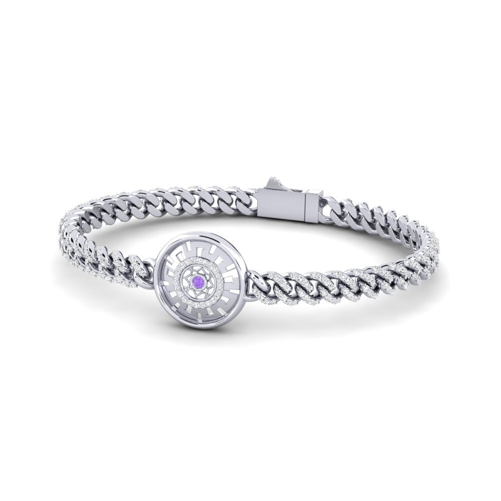 Round Amethyst Women's Bracelet Preoriandy