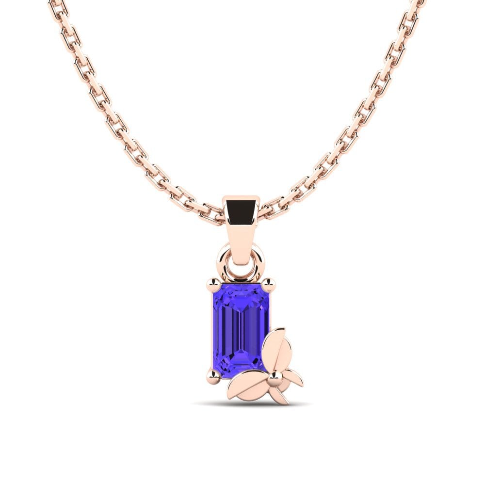 Kiểu Cắt Emerald Đá Tanzanite Mặt dây chuyền nữ Presa