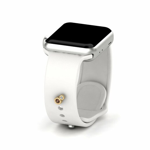 Phụ kiện Apple Watch® Priedas - A Vàng 585 & Đá Thạch Anh Khói & Đá Swarovski