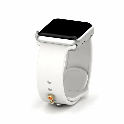 Phụ kiện Apple Watch® Priedas - C Vàng 585 & Đá Sapphire Cam & Kim Cương