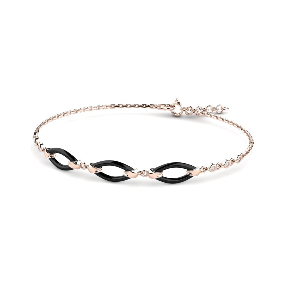 14k Oro Rosa Moissanita Pulsera de Mujer Priyanka