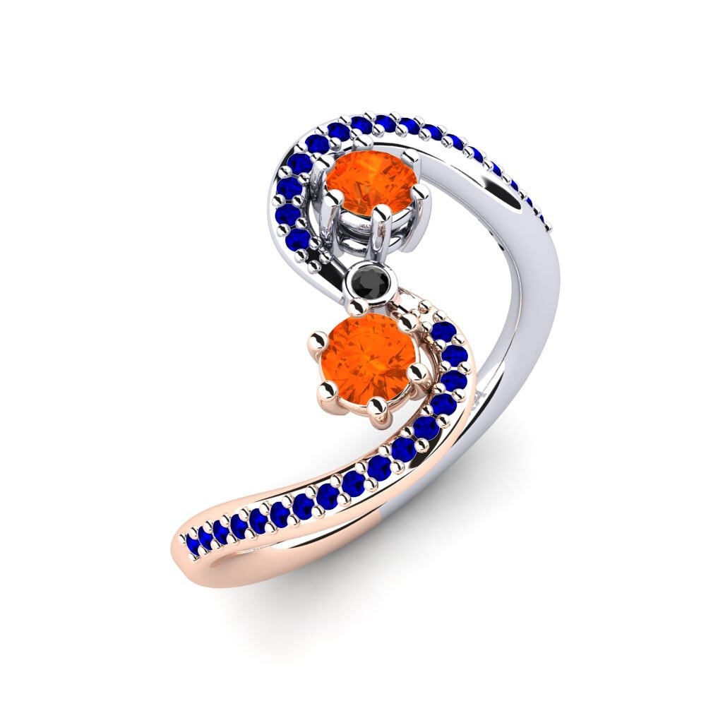 Weiß & Rotgold 375 Ringe Priyota