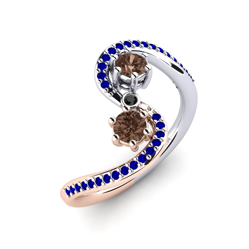 18ct White & Rose Gold Ring Priyota