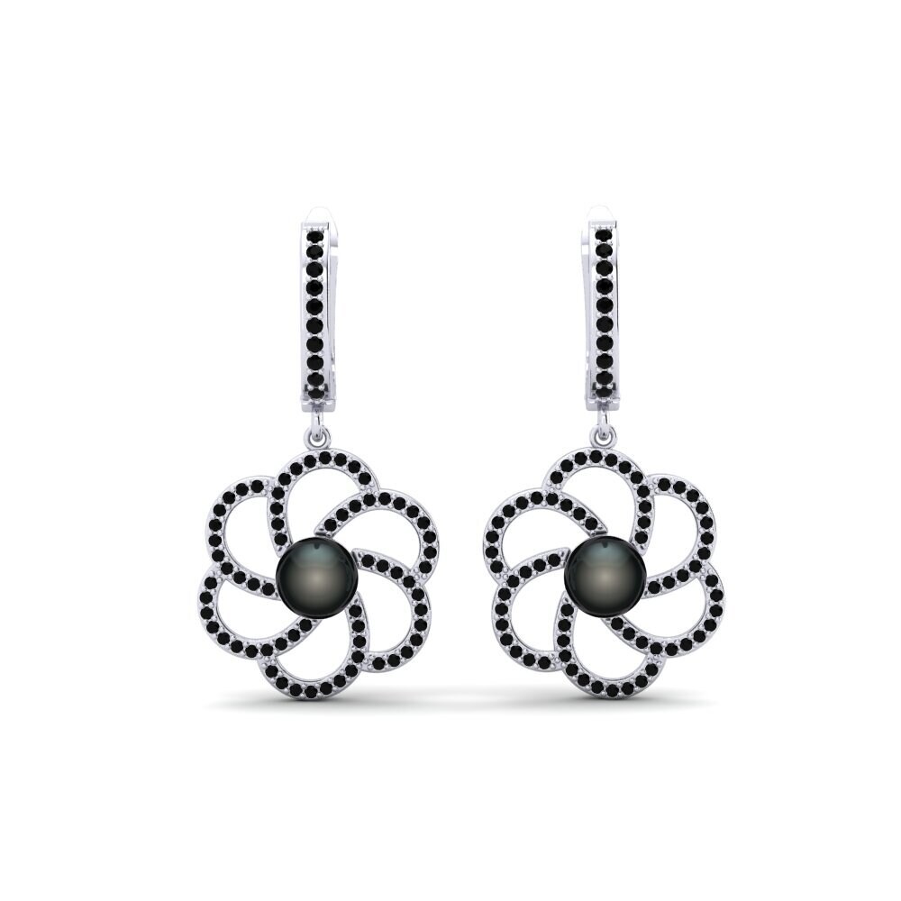 Boucles D'oreilles Créoles En Argent Sterling 925 Avec Onyx Noir 5mm - Studs Tamasha Silver