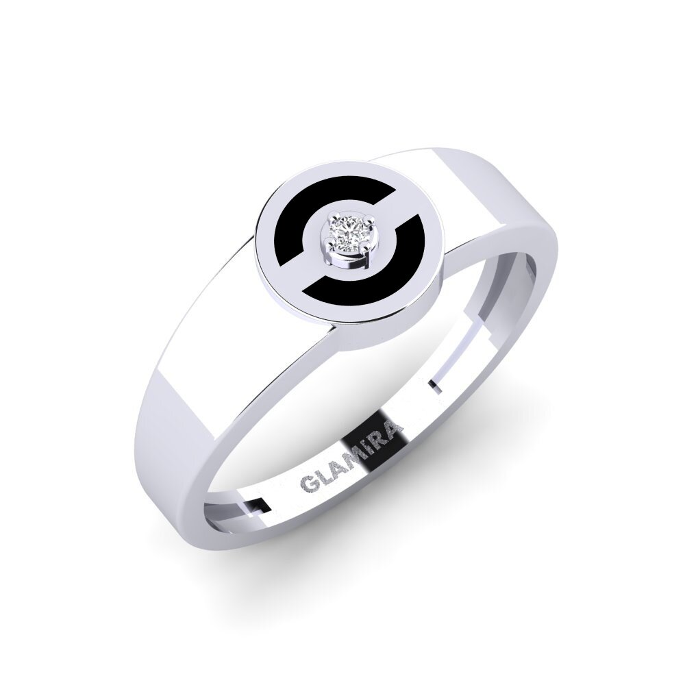 White Silver Pinky Ring Profonda