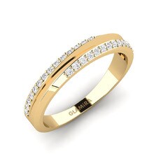 Ring Promij 585 Yellow Gold & White Sapphire