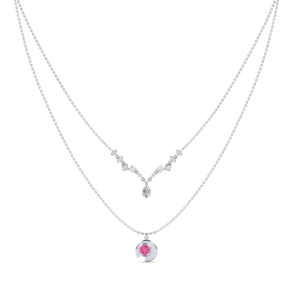 Pink Tourmaline Women's Necklace Prosesyus
