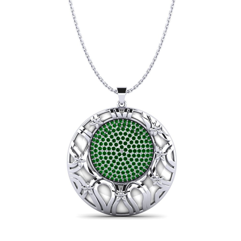 950 Platinum Green Zirconia Women's Pendant Prospectus