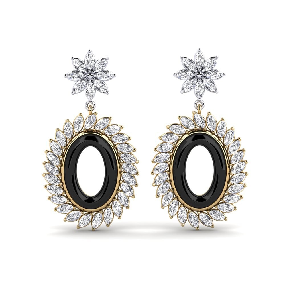 18ct Yellow & White Gold Lab Grown Diamond Women's Earring Prouty