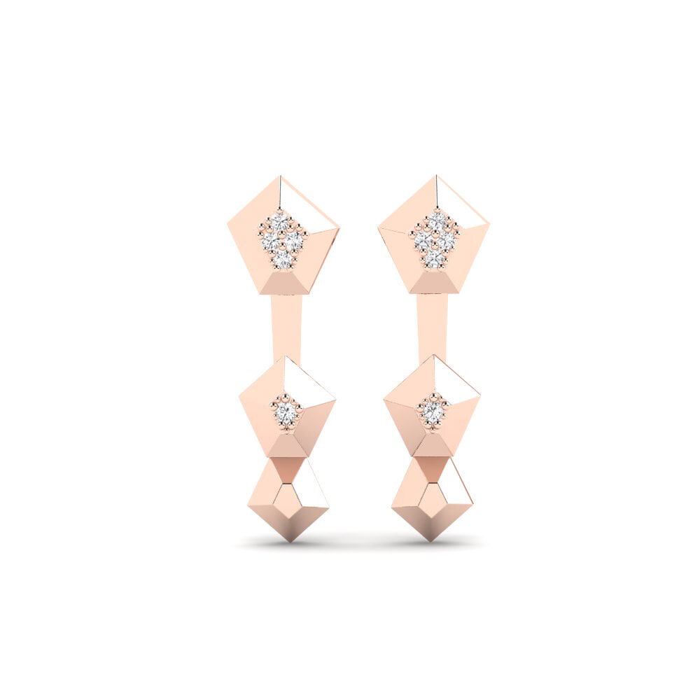 14k Oro Rosa Pendiente de mujer Proxima