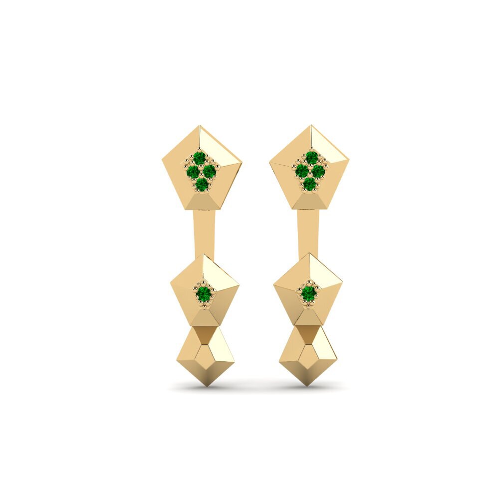Groene Zirkoon Dames Oorbellen Proxima