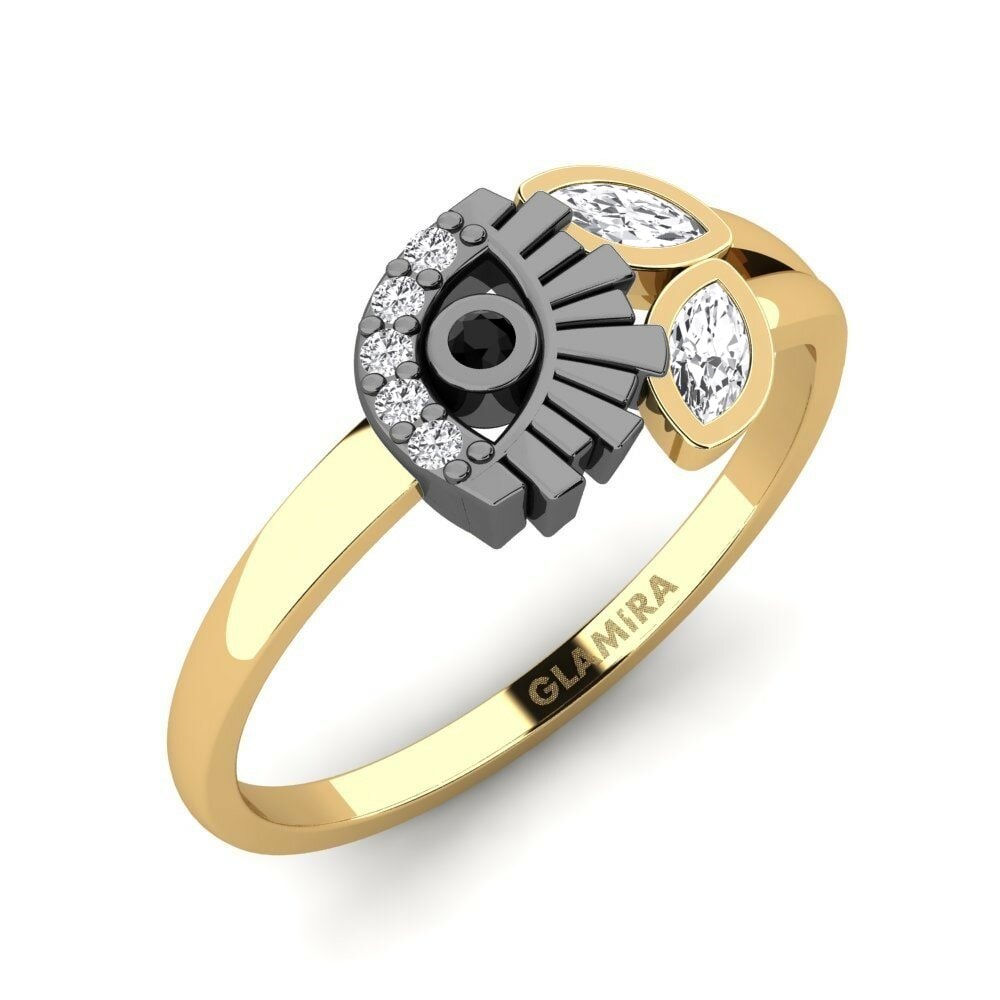 14k Oro Amarillo Anillo Prozor