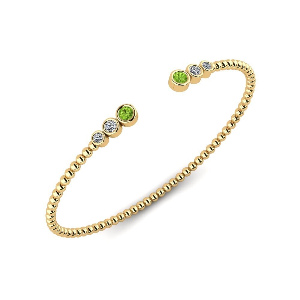 18ct Yellow Gold Peridot Women's Bracelet Prudence
