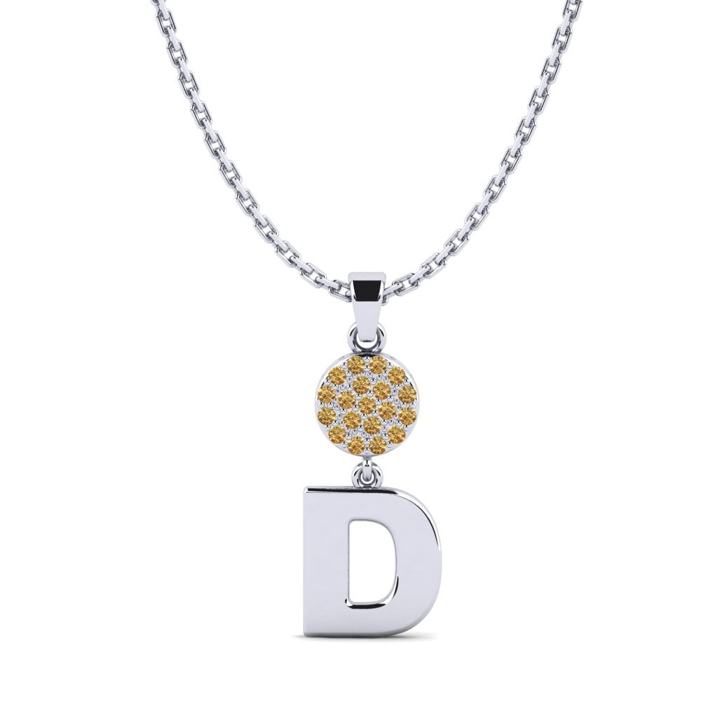 Weißgold 750 Brauner Diamant Damen anhänger Pruneau - D