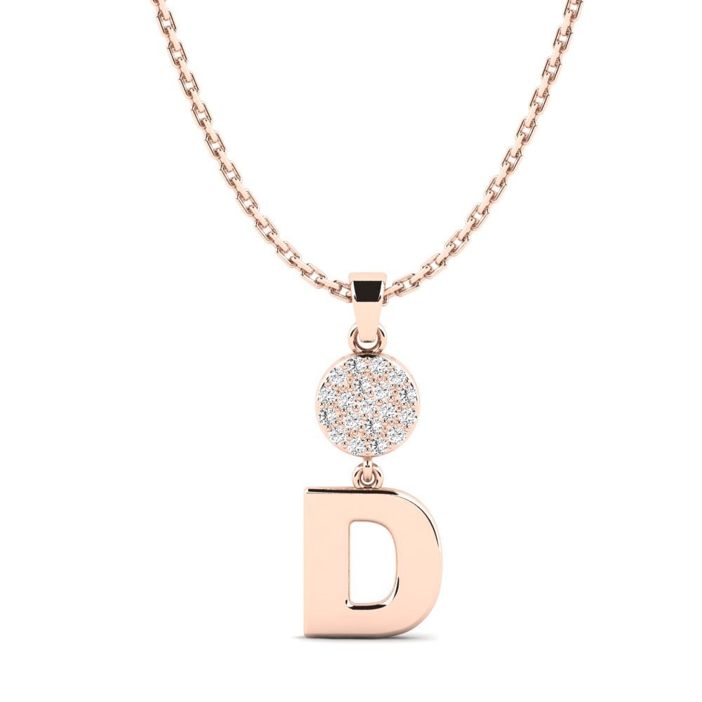 Rotgold 585 Moissanit Damen anhänger Pruneau - D