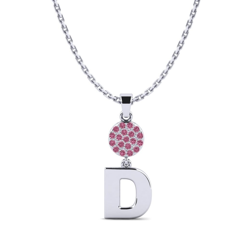 Weißgold 750 Rhodolit-Granat Damen anhänger Pruneau - D