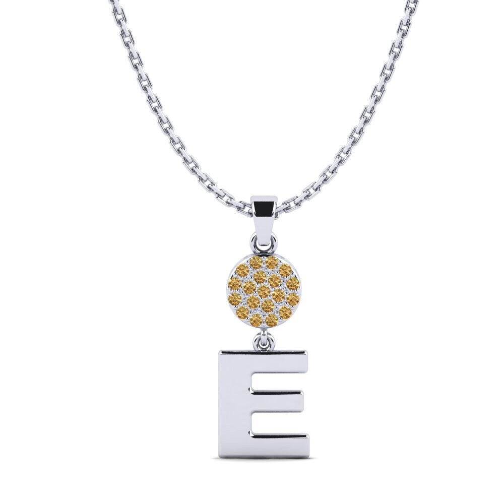 Weißgold 750 Brauner Diamant Damen anhänger Pruneau - E
