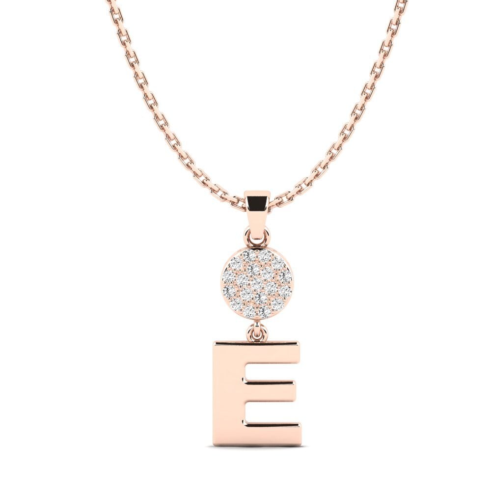 Rotgold 585 Moissanit Damen anhänger Pruneau - E