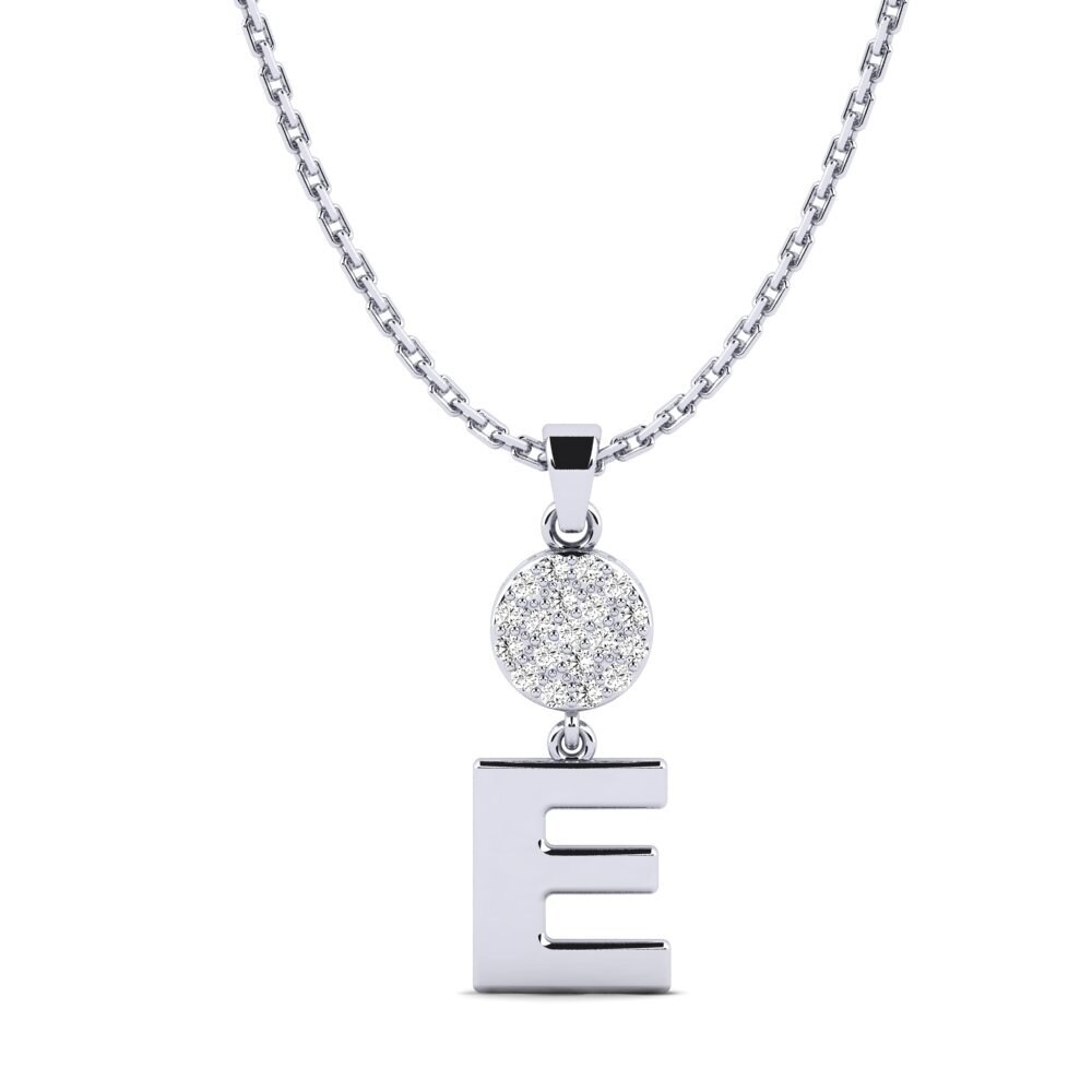 Weißgold 750 Moissanit Damen anhänger Pruneau - E