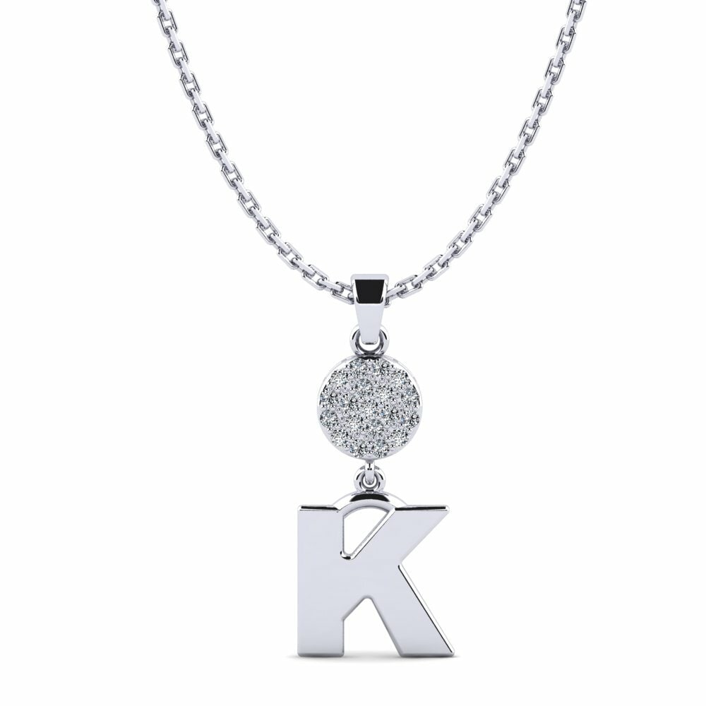 Weiß-Silber Damen anhänger Pruneau - K