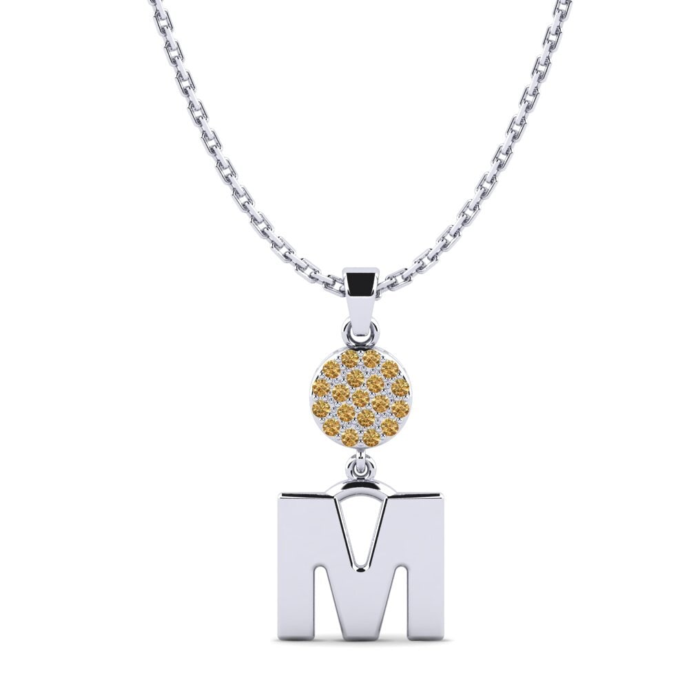 Weißgold 750 Brauner Diamant Damen anhänger Pruneau - M