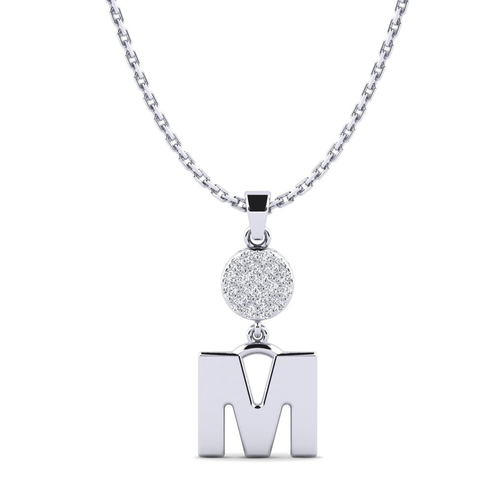 Weißgold 750 Diamant Damen anhänger Pruneau - M
